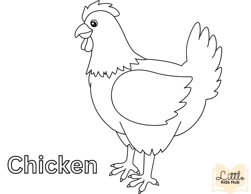 Chicken Coloring Page