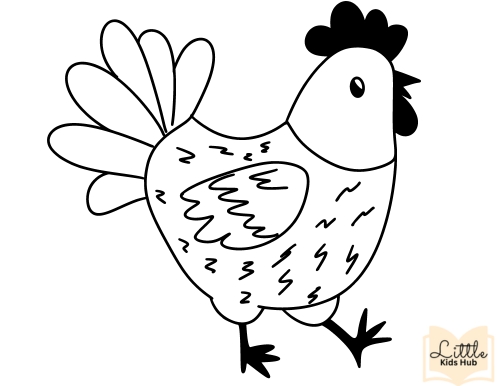 Chicken Coloring Page