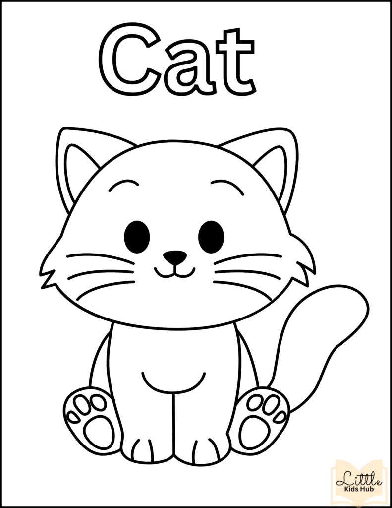 Coloring page cat