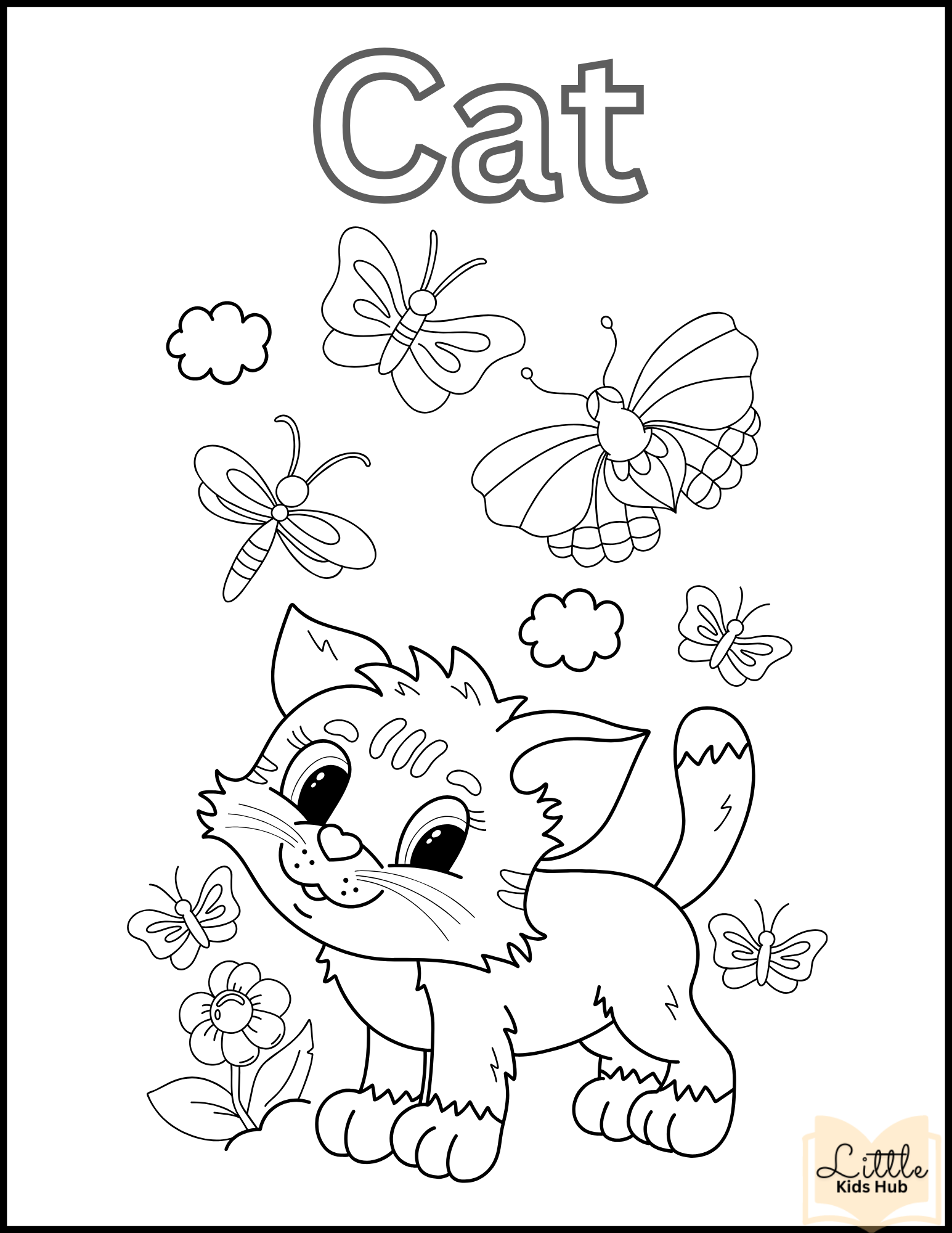 Coloring page cat 