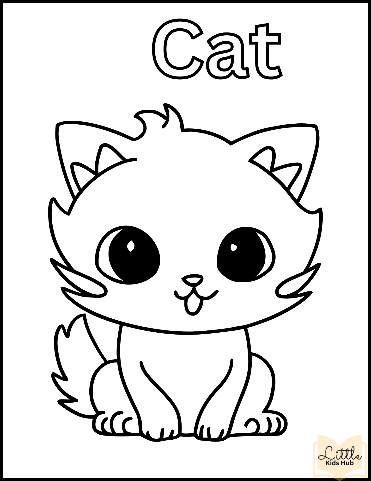 Coloring page cat