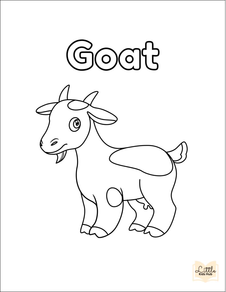 Farm animal coloring pages by little kids hub