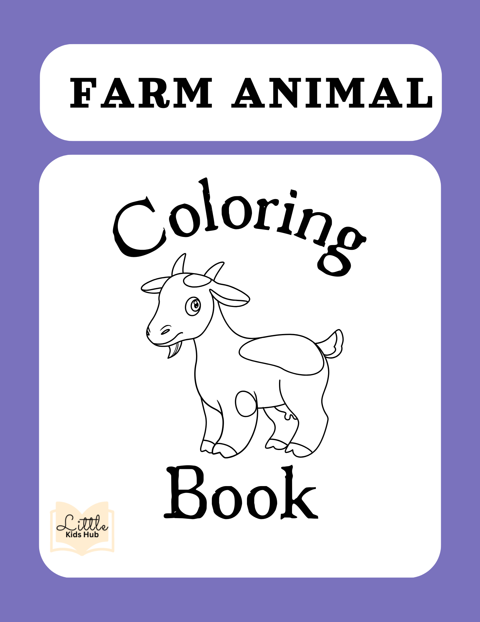 Farm animal goat coloring pages