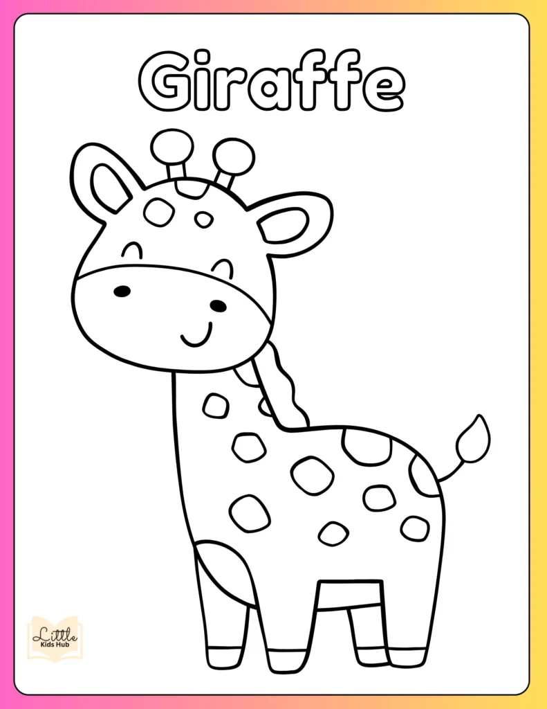 Free Printable Giraffe Coloring Pages For Kids | Animal coloring pictures