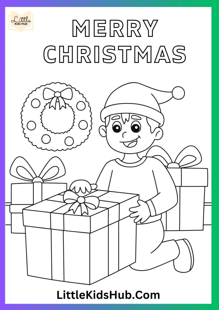 "Santa's Little Helper" Picture to Color