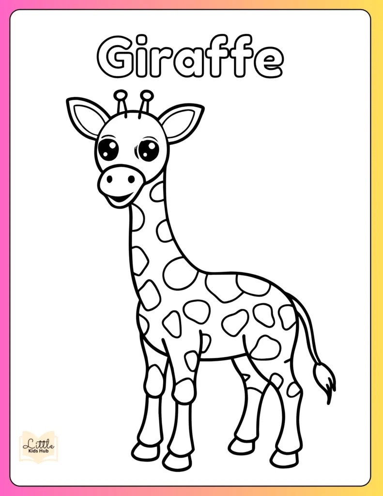 Giraffe Coloring Pages - Free Printable Pages For Kids