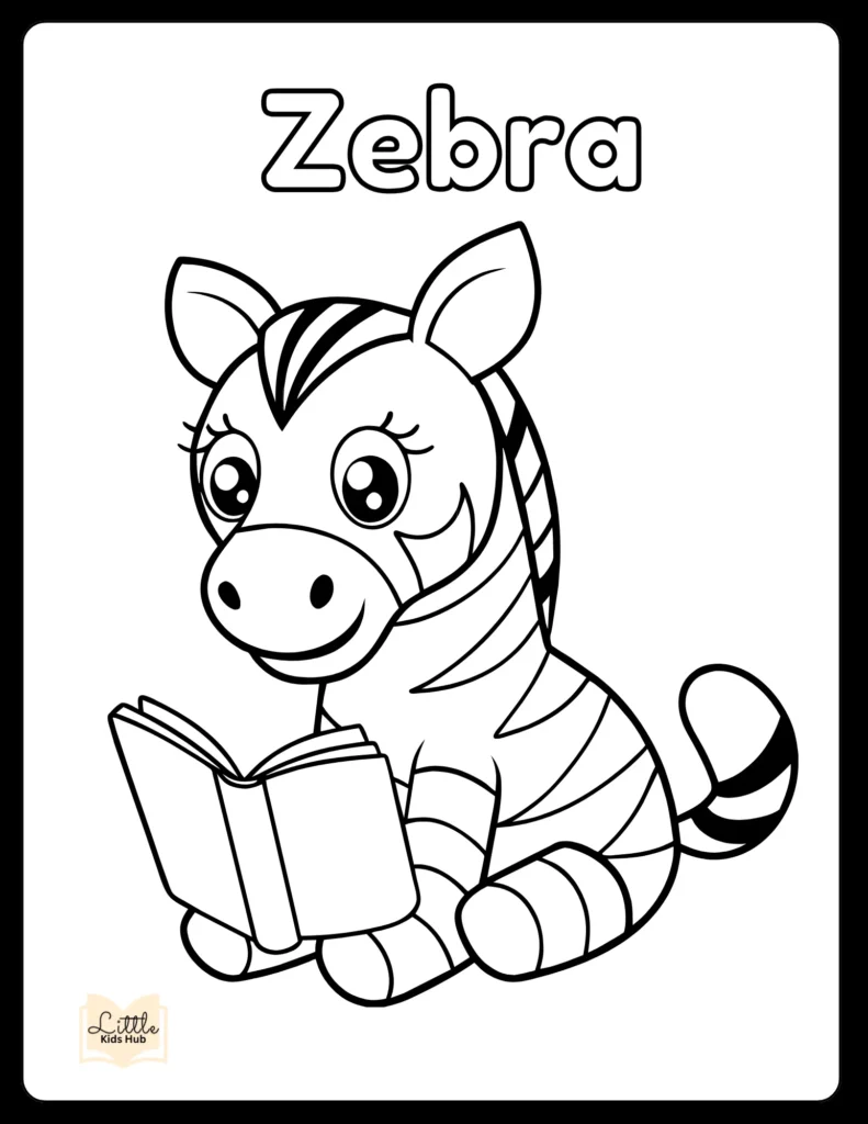 Zebra Coloring Pages | Free Zoo Animal Coloring Pages: