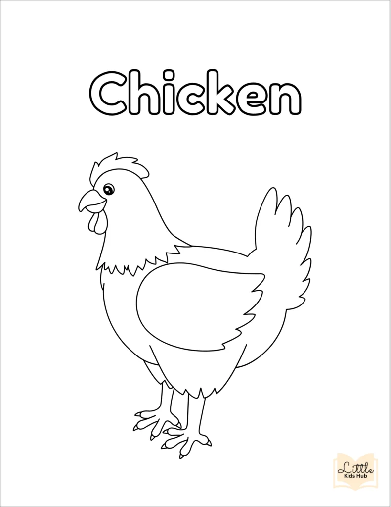 Farm animal coloring pages by little kids hub