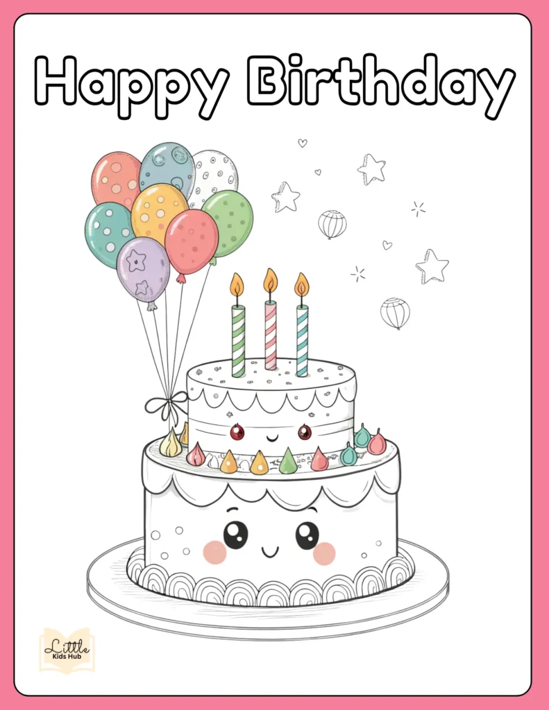 Happy birthday coloring pages,| free printable coloring pages