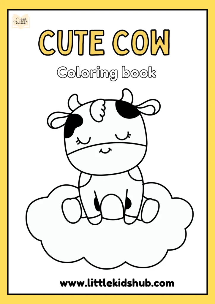 Cow Coloring Page (Free PDF Pintables)