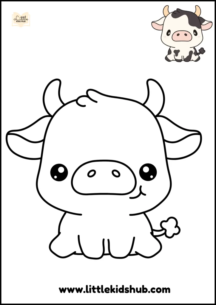 Free Printable Cow Coloring Pages for Kids