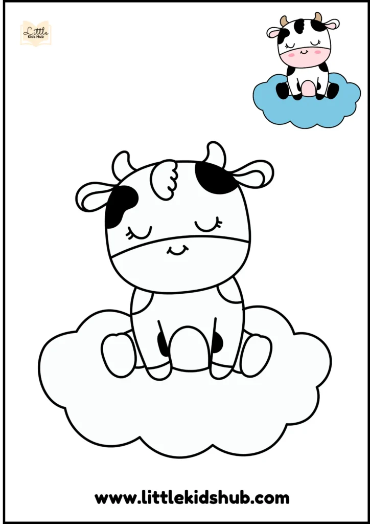 Free Printable Cow Coloring Pages for Kids