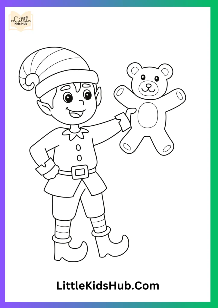 Elf on the Shelf Christmas Coloring Pages