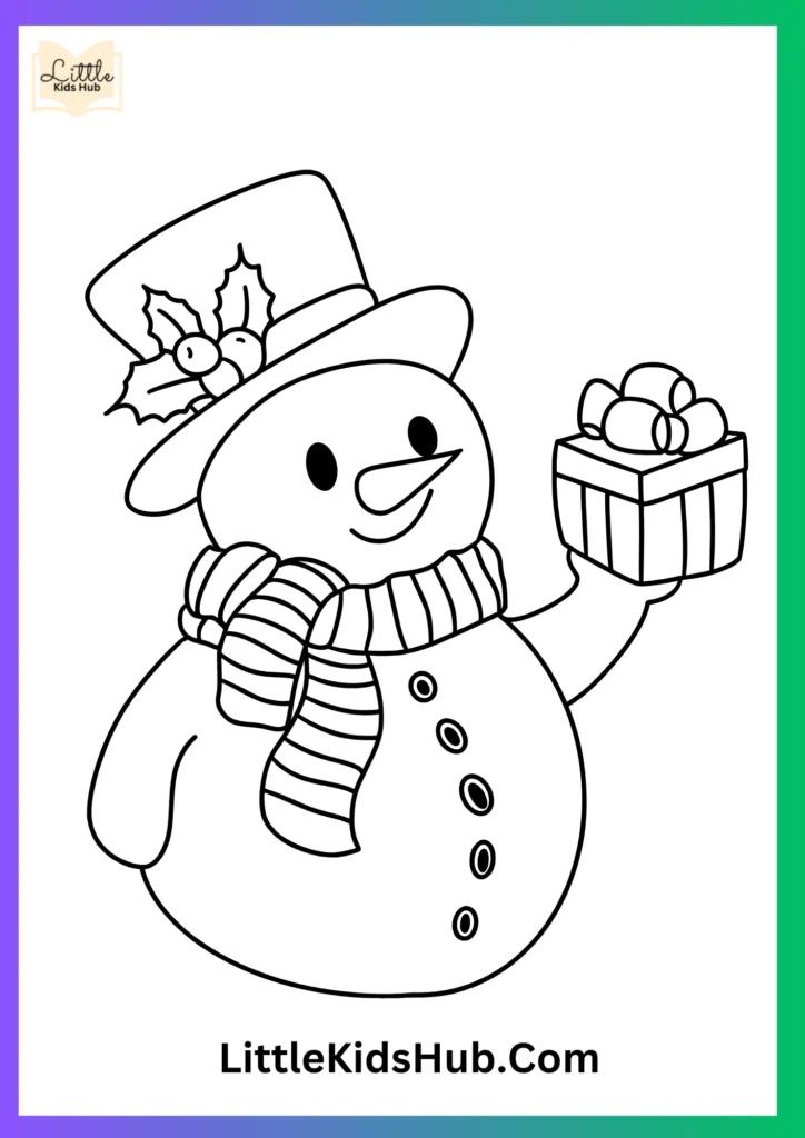 Snowman Christmas Coloring Pages