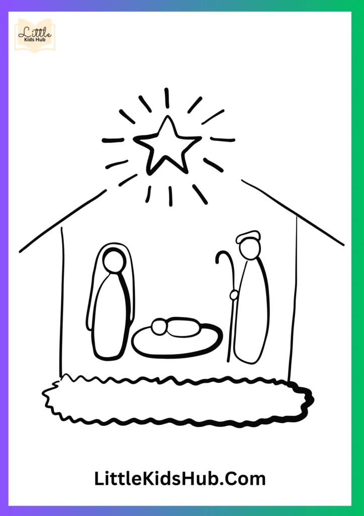 Nativity Christmas Coloring Pages