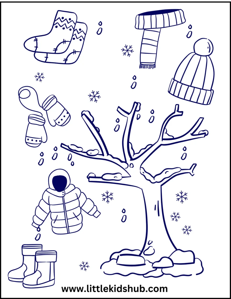 Winter Coloring Pages (Free Printable PDF Downloads)