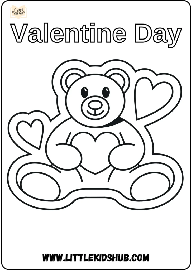 valentine's day coloring pages for preschoolers