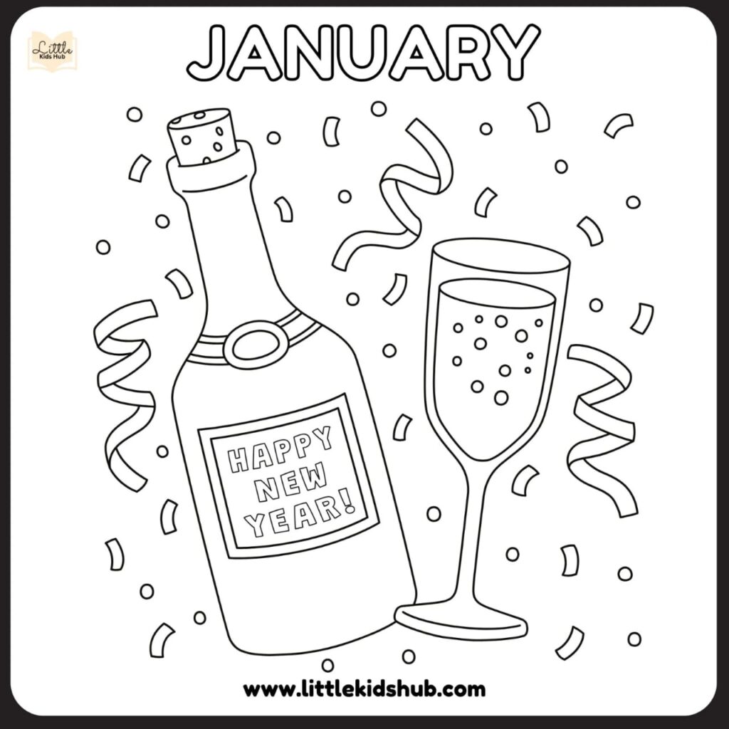 January coloring pages