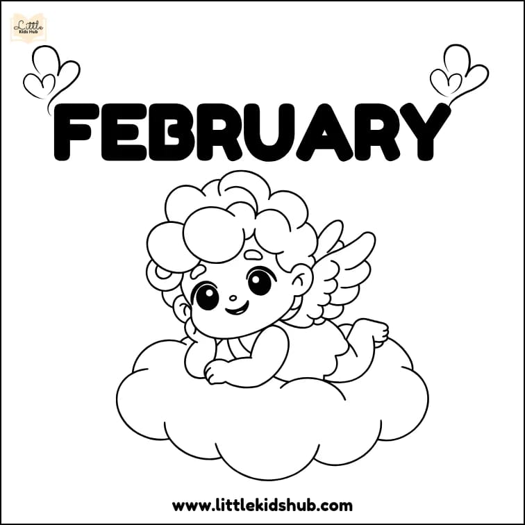 Cute February Coloring Pages