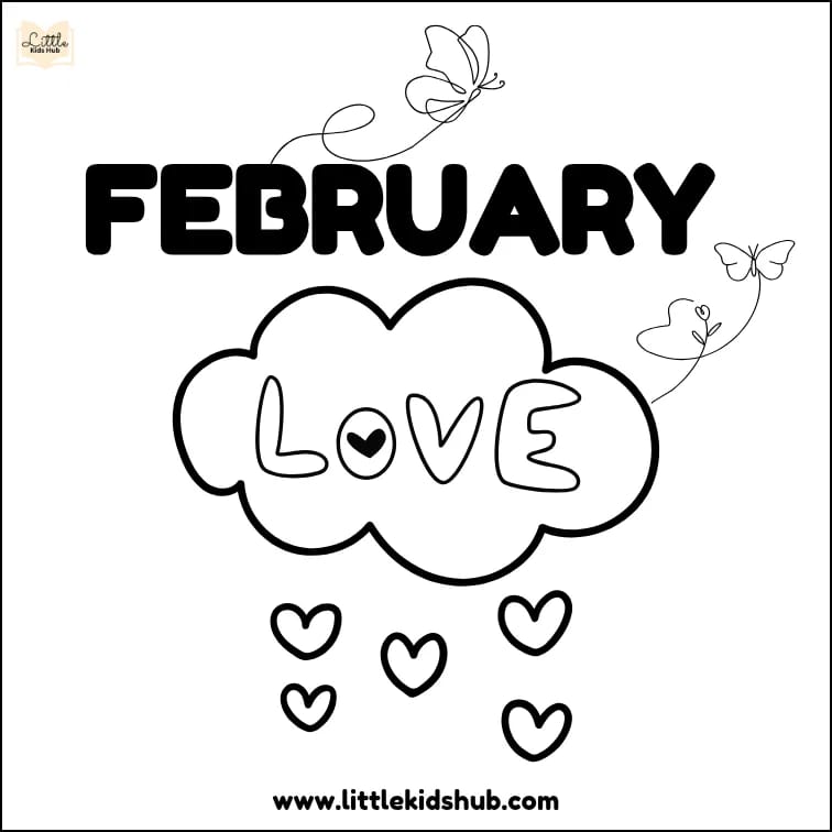 February coloring sheets printable