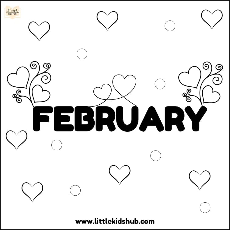 February coloring pages printable