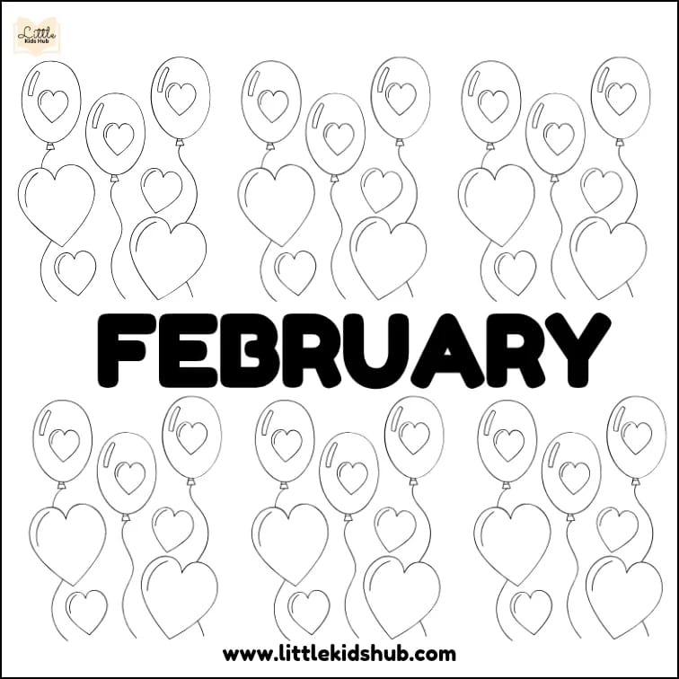 February coloring pages pdf