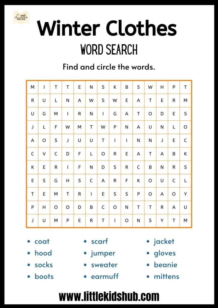 winter word search free printable, winter word search free printable