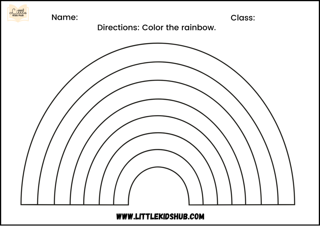 Rainbow Coloring Pages | Free Printable PDFs