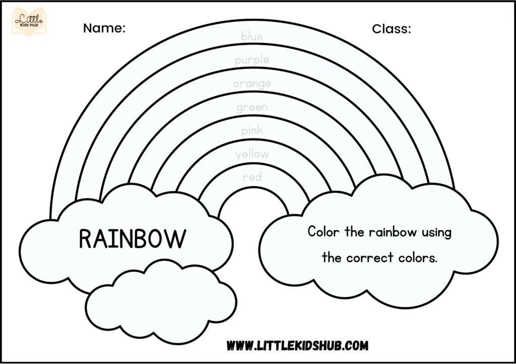 beautiful rainbow colouring sheet pdf