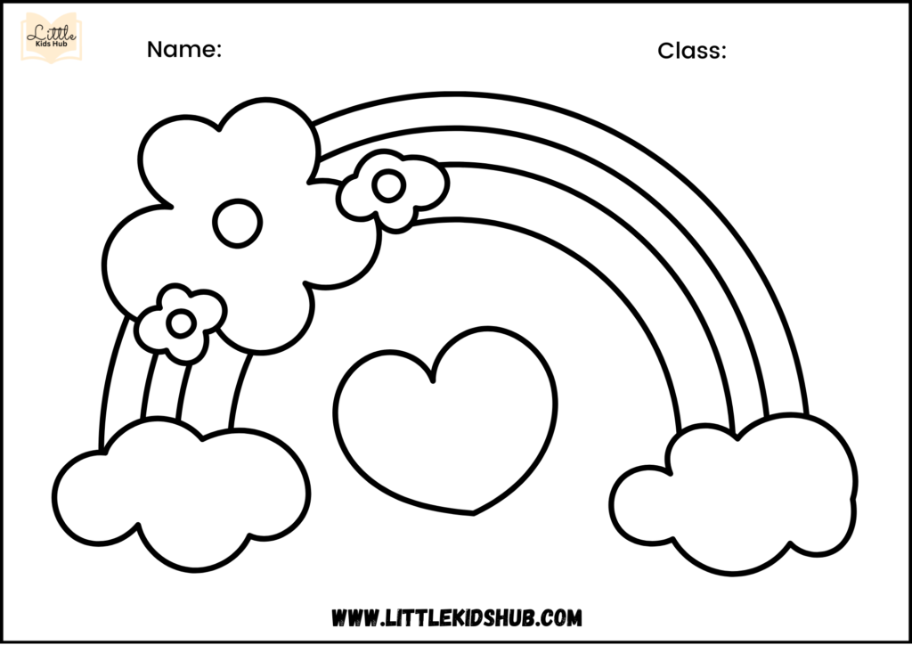 free “Rainbow” Coloring Page