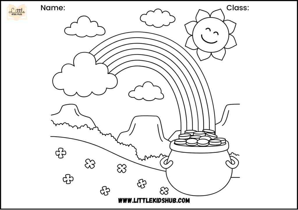 Cute Rainbow Coloring Pages