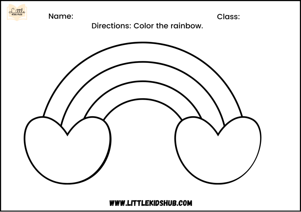 Rainbow Coloring Pages | Free Printable PDFs