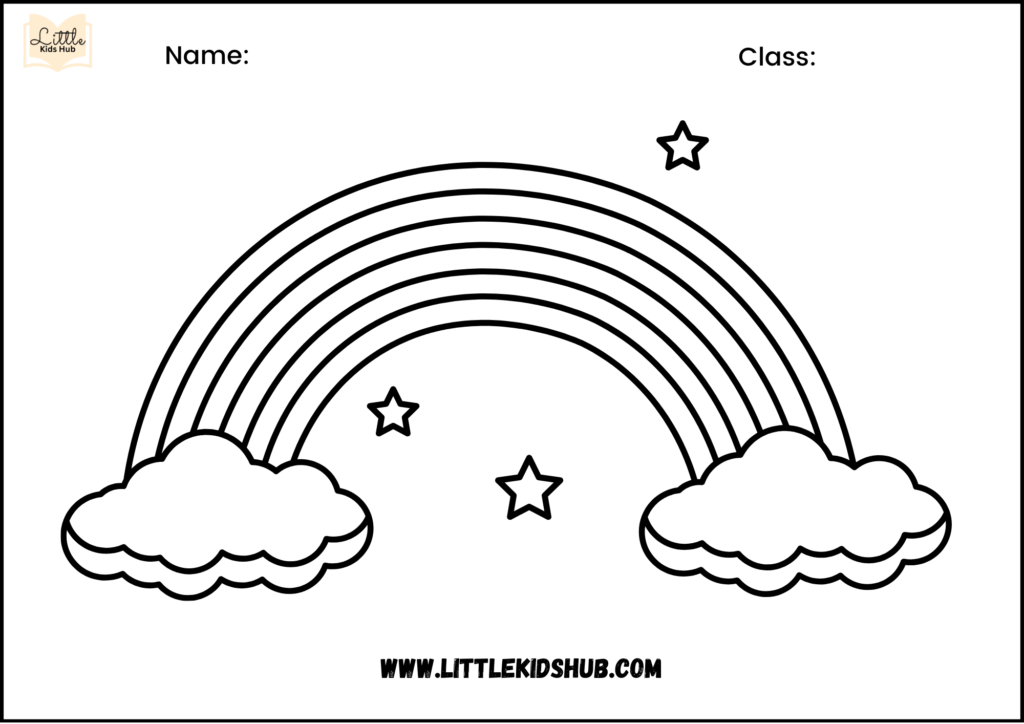 Free Printable Rainbow Coloring Pages