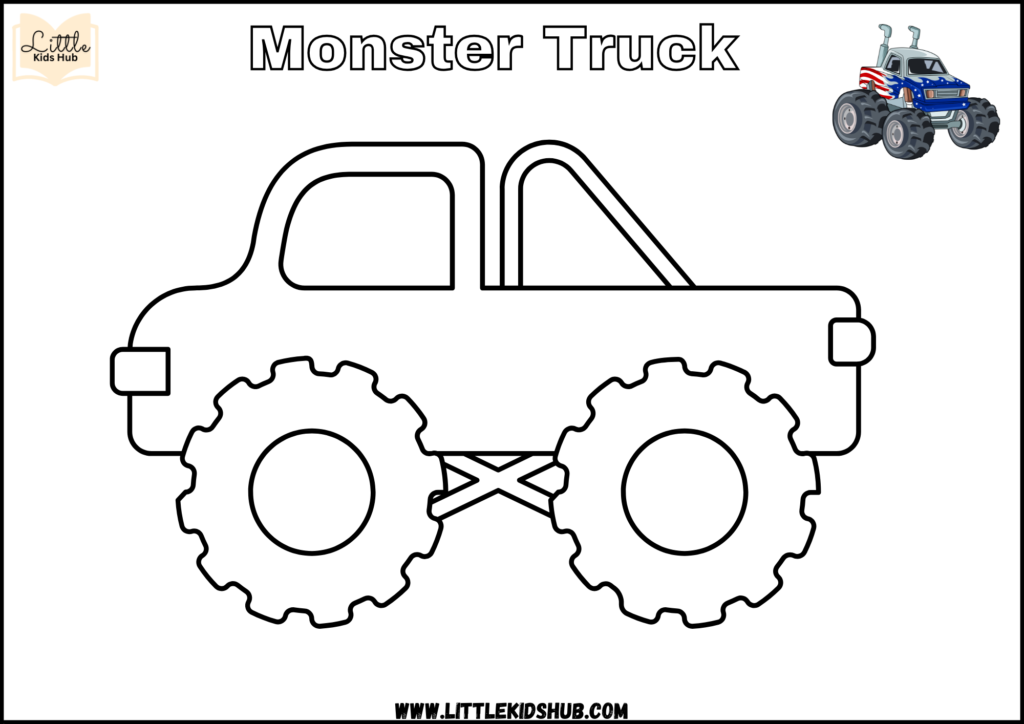 Free Printable Monster truck coloring pages