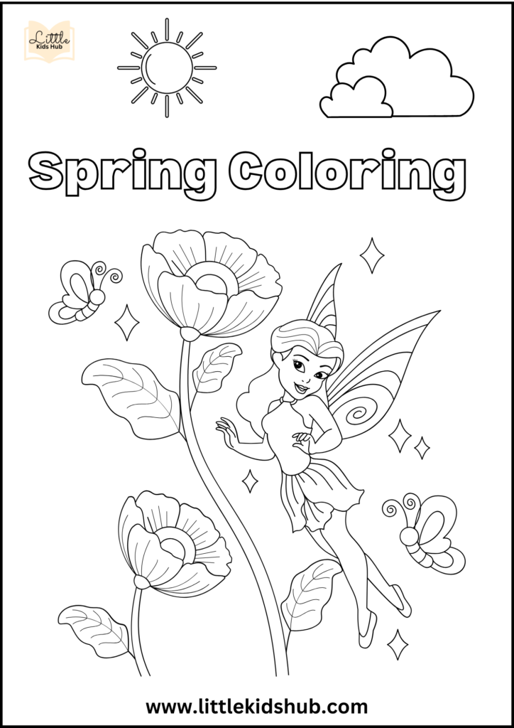 Spring Coloring pages for Kindergarten