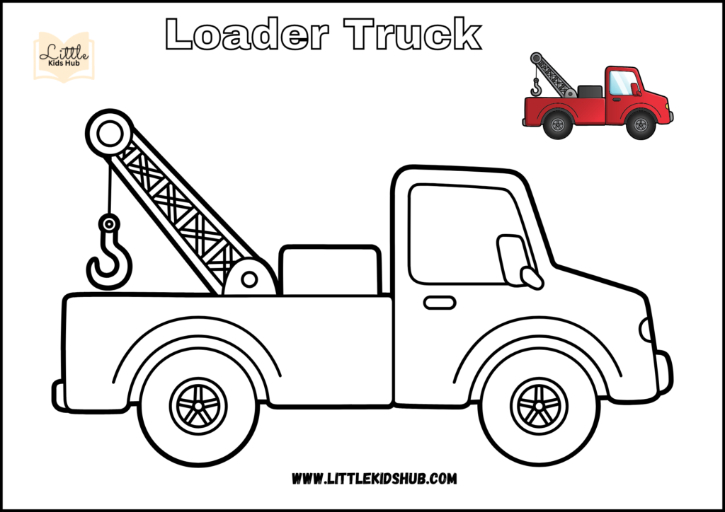 Coloring Pages of Loader Truck free printable