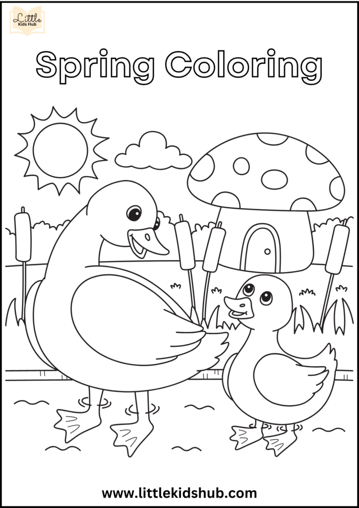 Spring Coloring Pages: Free Printable PDFs