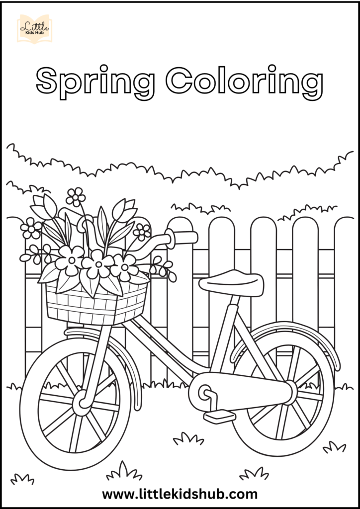 Spring flowers coloring pages