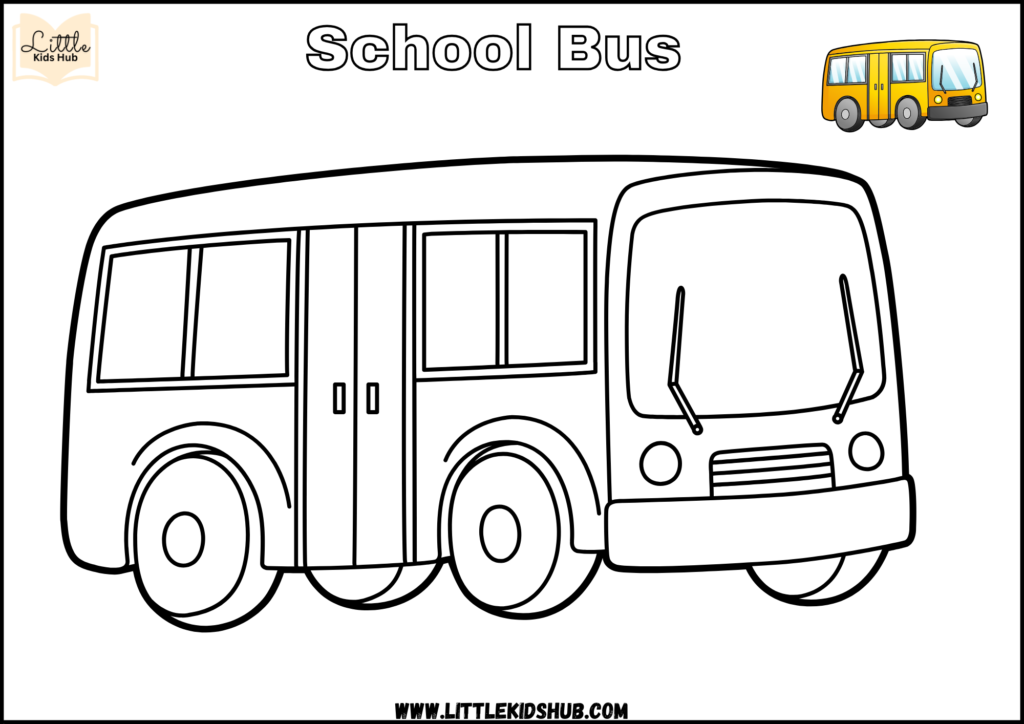 school bus coloring pages printable