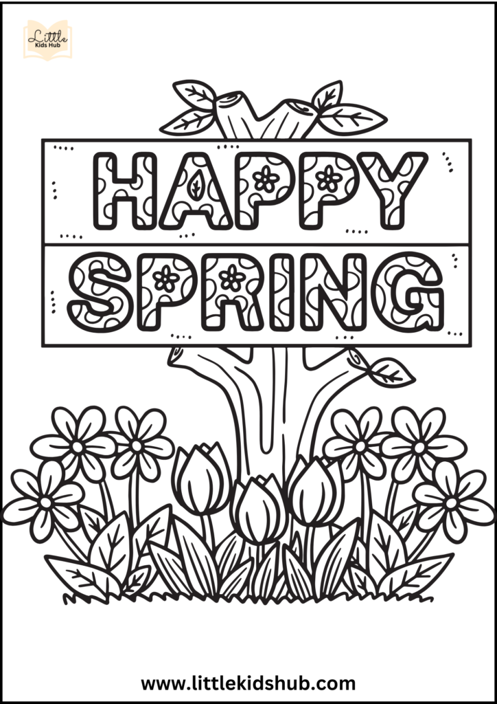 Spring Coloring Pages: Free Printable PDFs