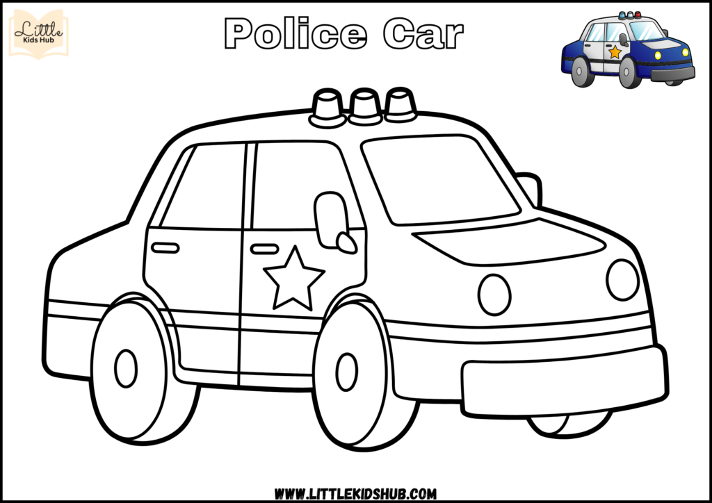 police car coloring pages