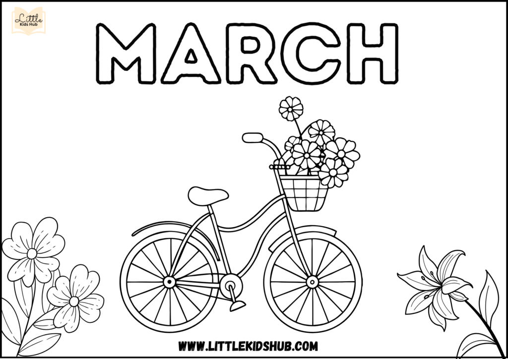 Spring Coloring pages for Kindergarten