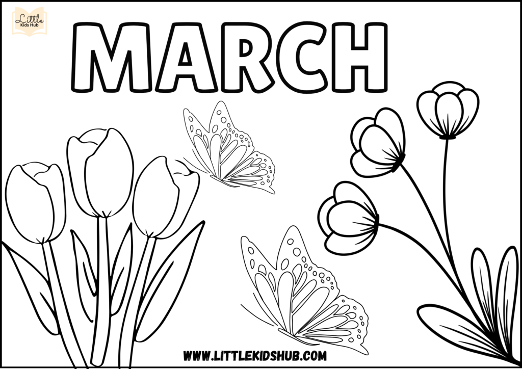 Printable Spring coloring pages for kids and adults